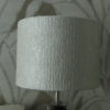 Wit/Crème Fluwelen Lampenkap Fusion 25 x 35 cm - Afbeelding 2