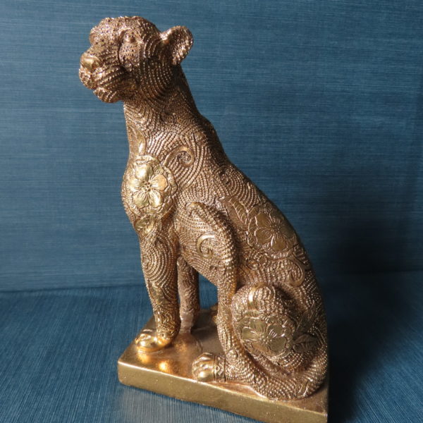 bereiken Ideaal Overeenkomend Decoratie Object Cheetah Antiek Brons Zittend