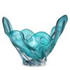 Unieke Glazen Schaal Ace met Golvend Design Turquoise