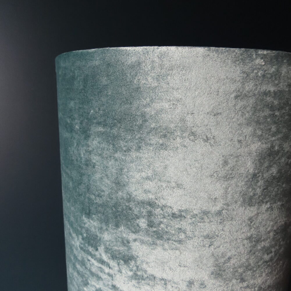 Fluwelen Cilinder Kap met Structuur IJsblauw 30 x 30 - Afbeelding 2