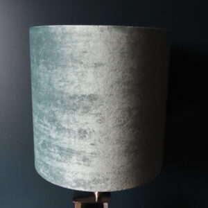 Fluwelen Cilinder Kap met Structuur IJsblauw 30 x 30