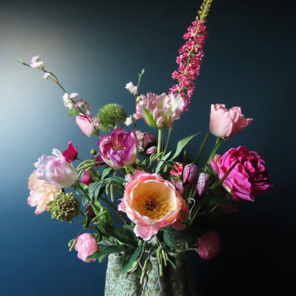 Groene Tulpen Vaas Chloë met Tulpen en Bloemen - Afbeelding 5