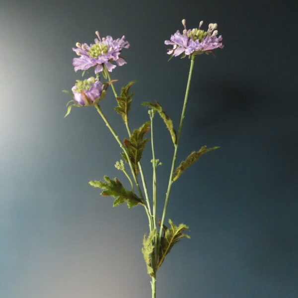 Kunst Zijde Bloem Scabiosa Lavendel - Afbeelding 2