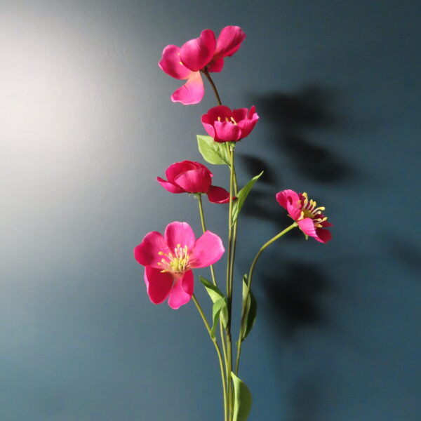 Kunst Zijde Bloem Melastoma Cerise - Afbeelding 2