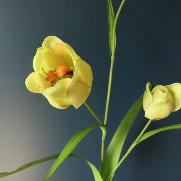 Kunst Zijde Bloem Himalaya Fritillaria Cirrhosa Geel - Afbeelding 2