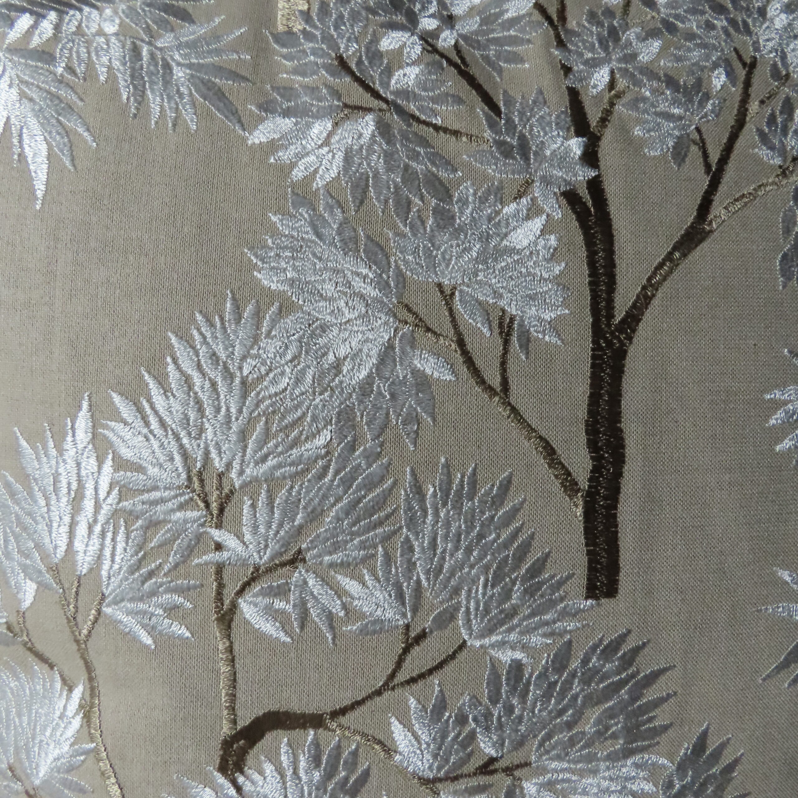 Luxe Sierkussen met Bomen Design Crème/Beige - Afbeelding 2