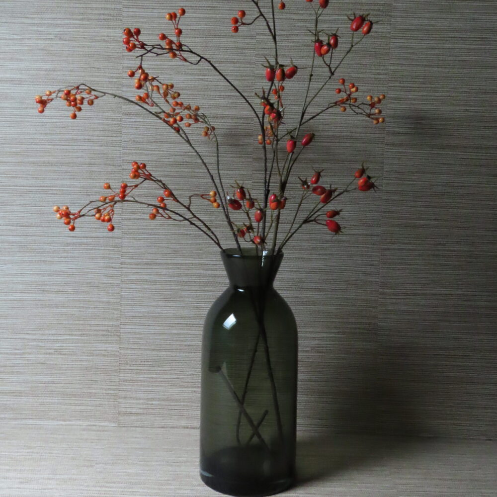 Handgemaakt Glazen Vaas Fles Design Olijfgroen - Afbeelding 2