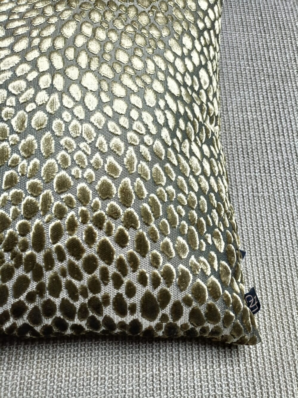 Exclusief Sierkussen Speranza Champagne Fluweel Stip Design - Afbeelding 2