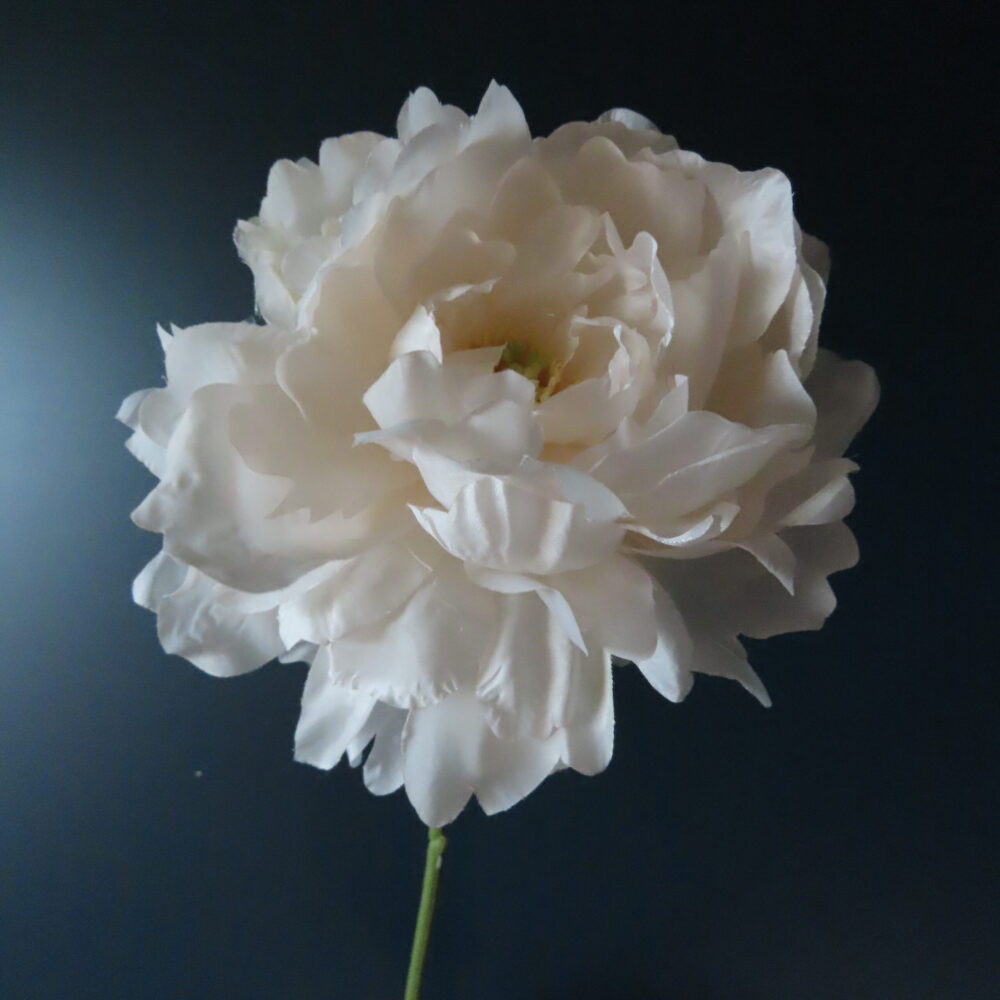 Kunst Zijde Pioenroos Perzik/Crème - Afbeelding 2